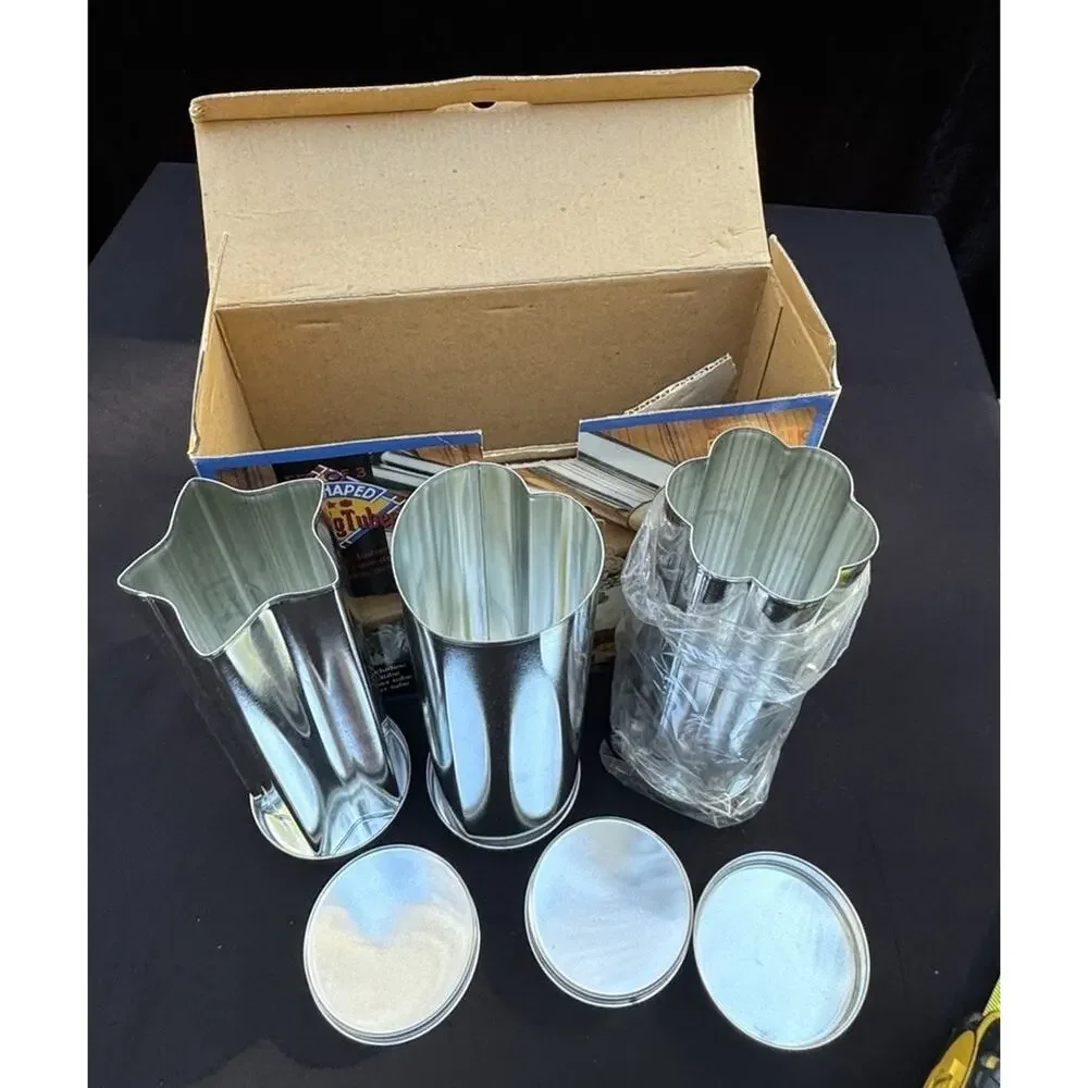 Fun Shaped Baking Tubes Set Of 3 Includes Star Flower & Heart Tubes New Open Box